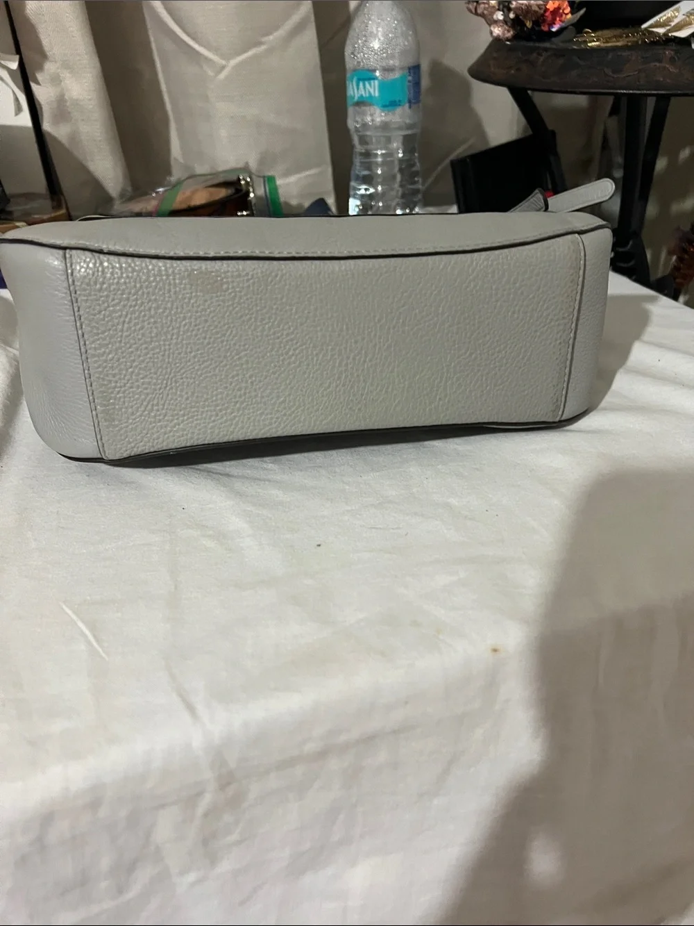 kate spade Light Gray Pebbled Leather Crossbody Bag
